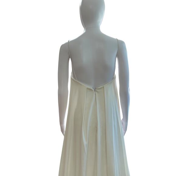 Self Portrait Womens Wedding Bridal Gown Dress Size 0 White Floral Lace Train - Picture 6 of 16